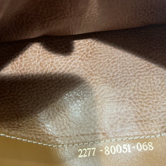 Vintage Fendi Regimental Stripe Leather Trim Continental Clutch Wallet Tan Black - Picture 10 of 12